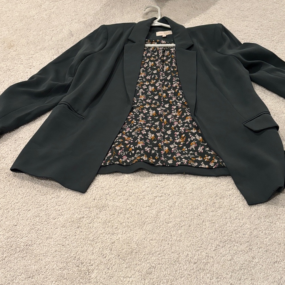Skies Are Blue Dark Green Women's Blazer